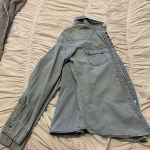 Soft jean button up